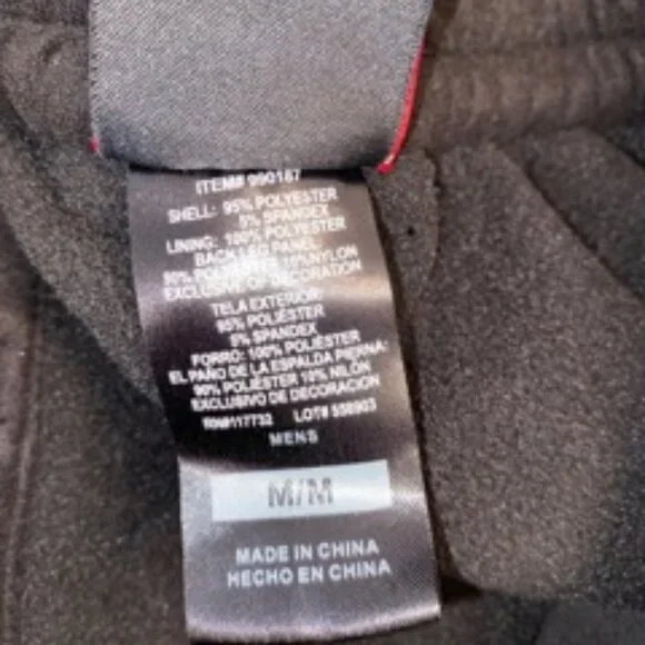 Gerry Men's Water Resistant Fleece Lined 4-Way Stretch Snow Pants, Black, Size M - Picture 8 of 14